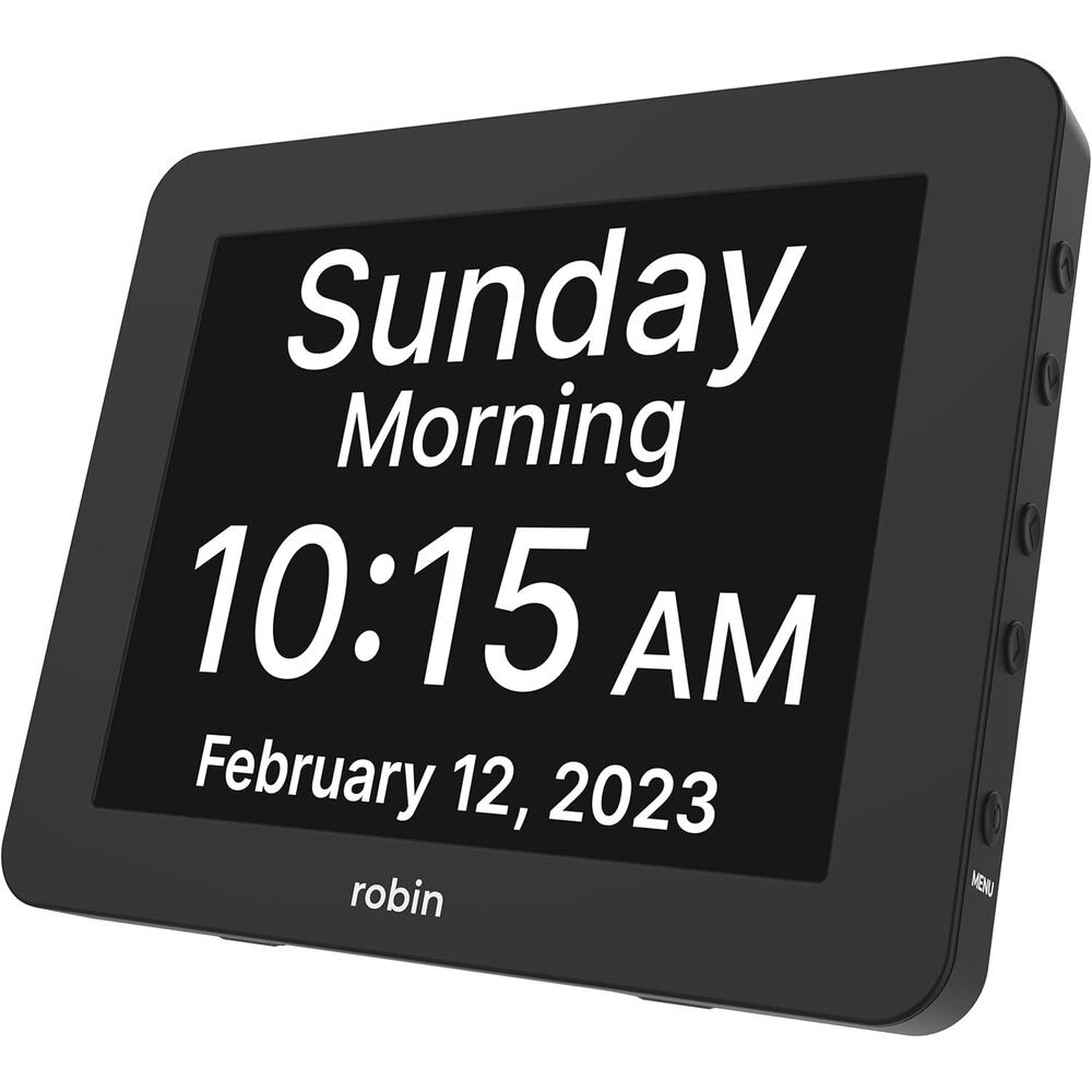 Robin‎ Day Clock 2024 Dementia Clock with Custom Alarms & Calendar Reminders